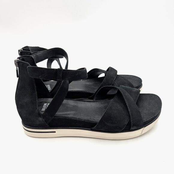 Eileen Fisher Sally Wedge Sporty Sandals Woman's Black Size US11 EU41.5 - Picture 3 of 12